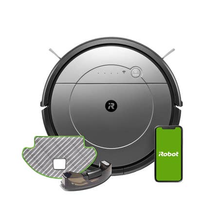 iRobot_Roomba Combo_Draufsicht mit Komponenten und Smartphone