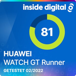 Huawei Watch GT Runner im Test - Testsiegel 81 von 100 Punkten.