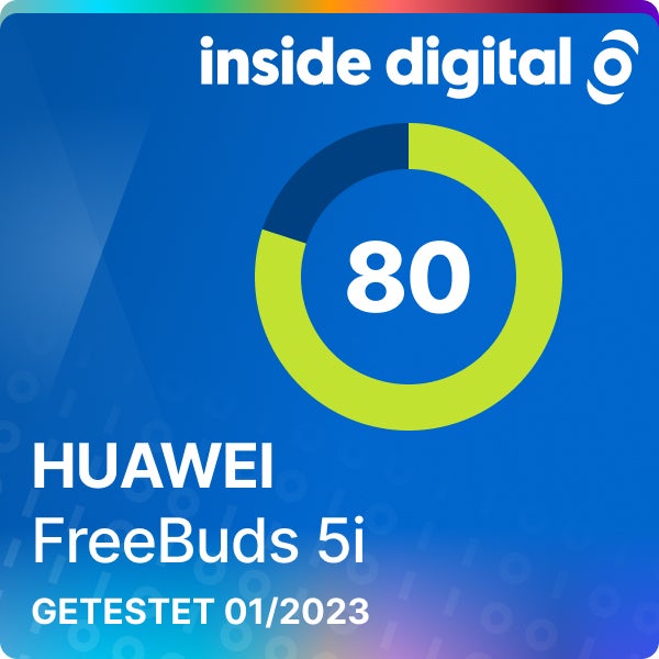 Das inside digital Testsiegel für die HUAWEI FreeBuds 5i.