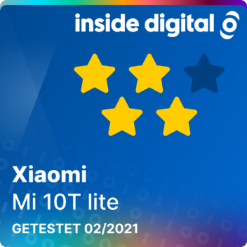 Xiaomi Mi 10T lite Testsiegel mit 4 von 5 möglichen Sternen