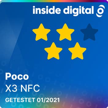 Poco X3 NFC Testsiegel mit 4 von 5 möglichen Sternen