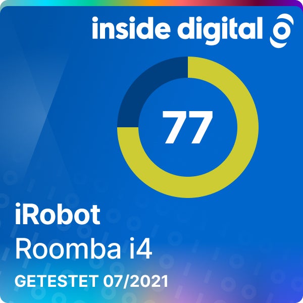 iRobot Roomba i4+ Testsiegel mit 77 von 100 Prozent