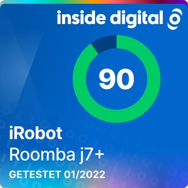 iRobot Roomba j7+ Testsiegel mit 90 Prozent