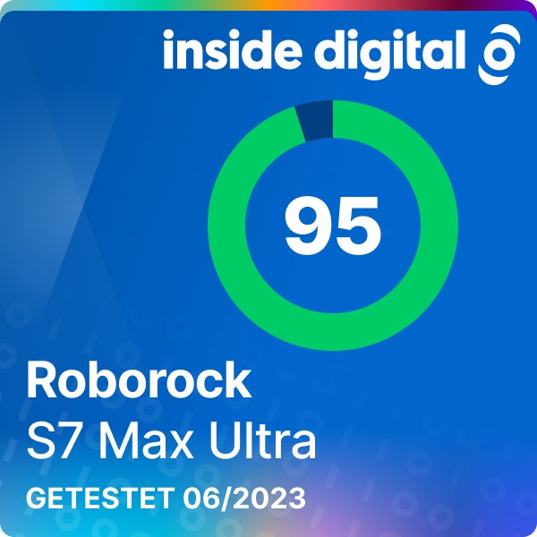 Roborock S7 Max Ultra Testsiegel mit 95 Prozent Testwertung
