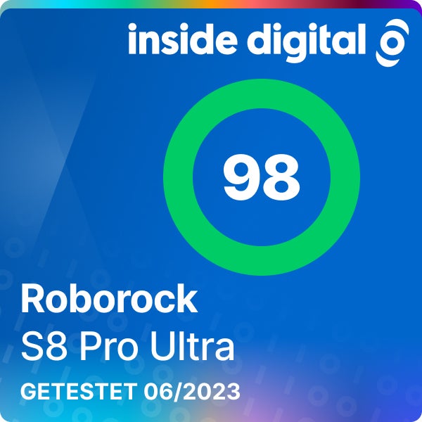 Roborock S8 Pro Ultra Testsiegel mit 98 Prozent Testwertung