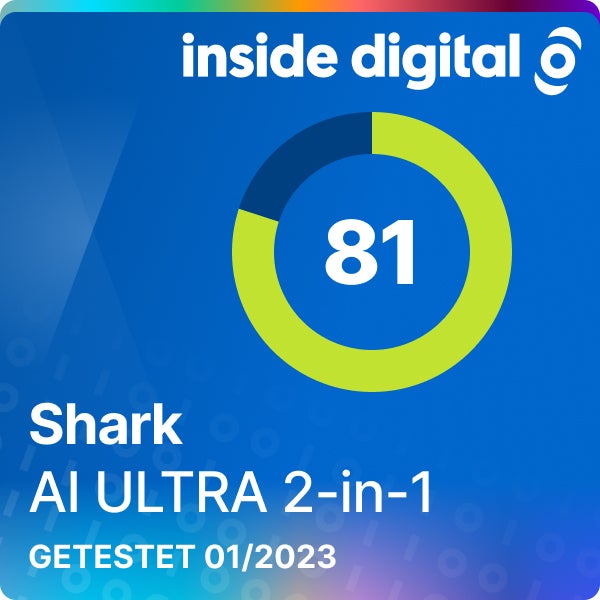 Shark AI Ultra Testsiegel mit 81 Prozent Testwertung