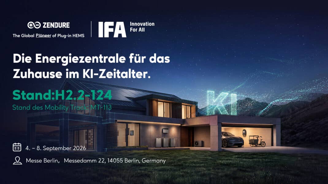 Zendure IFA 2026 Pressebilder mit Informationen zum Stand