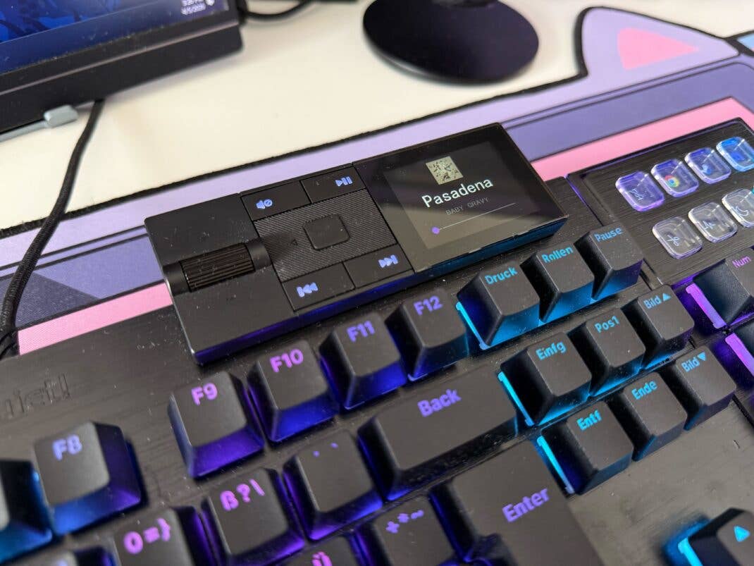 Das Media Dock der be quiet! Dark Mount Gaming Tastatur.