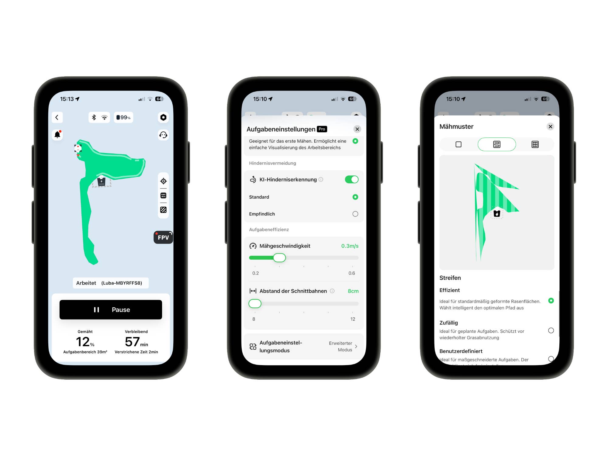 App-Screenshot aus der Mammotion-App