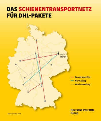 Das sind die DHL-Zug-Verbindungen