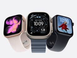 Alle drei neuen Apple-Watch-Modelle nebeneinander.