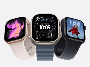 Alle drei neuen Apple-Watch-Modelle nebeneinander.