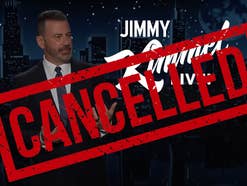 Ein Bild von Jimmy Kimmel und das Logo von 