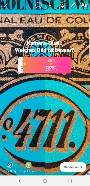Instagram-Story-Abstimmung Blindtest