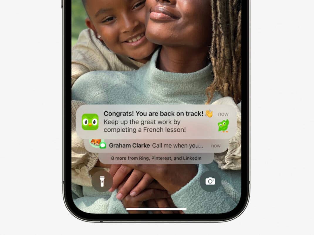 Benachrichtigungen auf dem Sperrbildschirm rücken mit iOS 16 in den Hintergrund