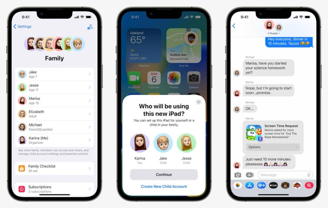 Die überarbeitete Familienfreigabe in iOS 16