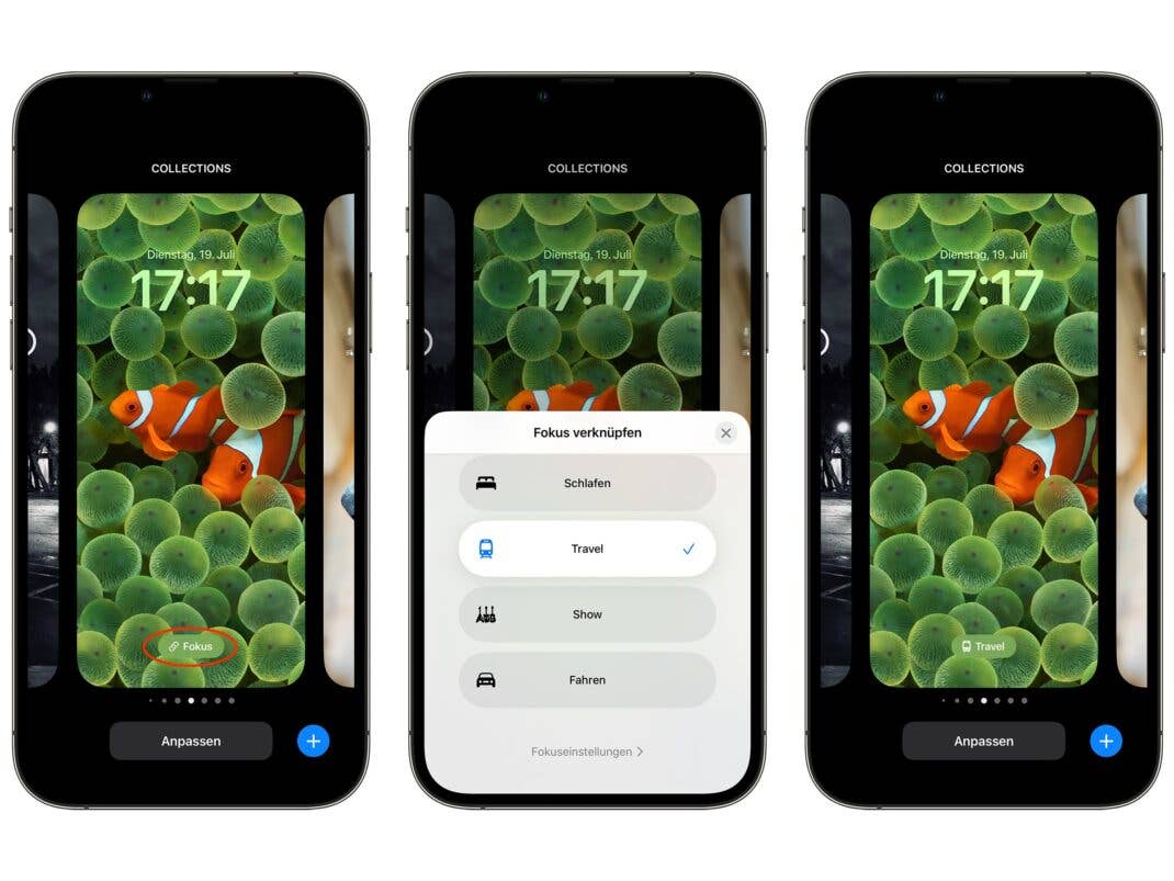 So verknüpfst du einen Fokus mit einem Sperrbildschirm