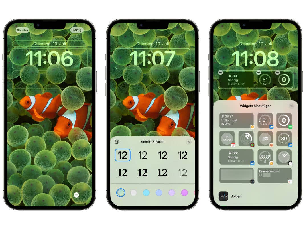 Widgets auf dem iPhone mit iOS 16