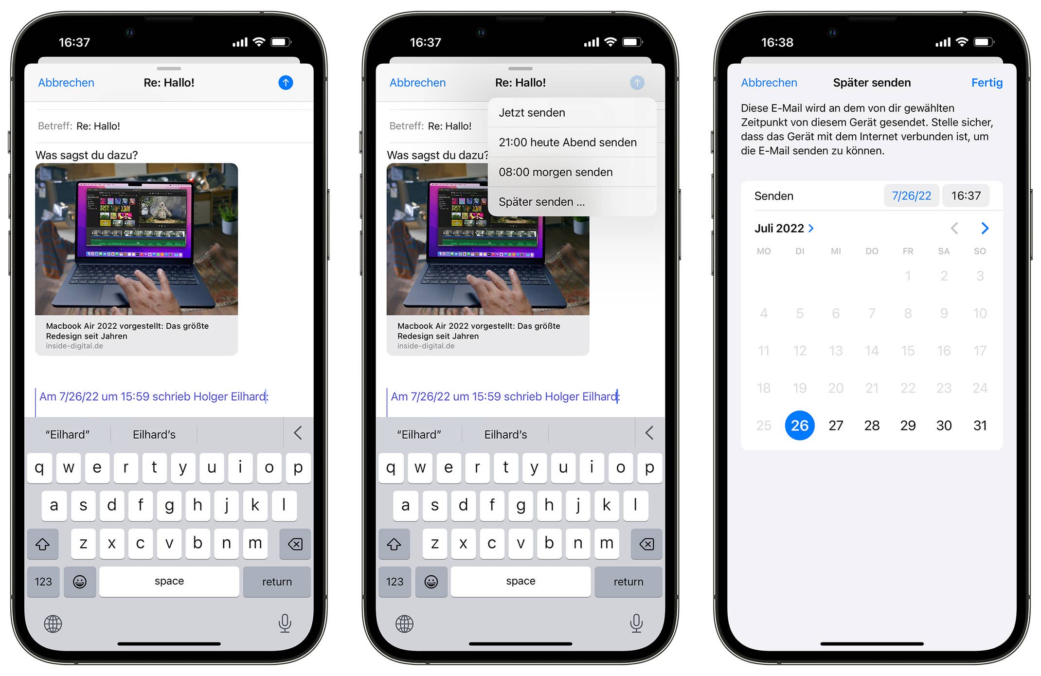 Mail auf iPhone und Mac: Das steckt in iOS 16 und macOS Ventura