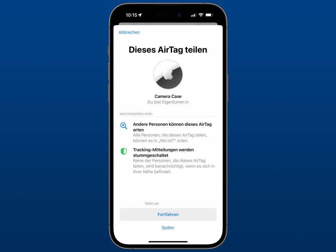 Mit iOS 17 kannst du unter anderem deine AirTags mit Freunden teilen