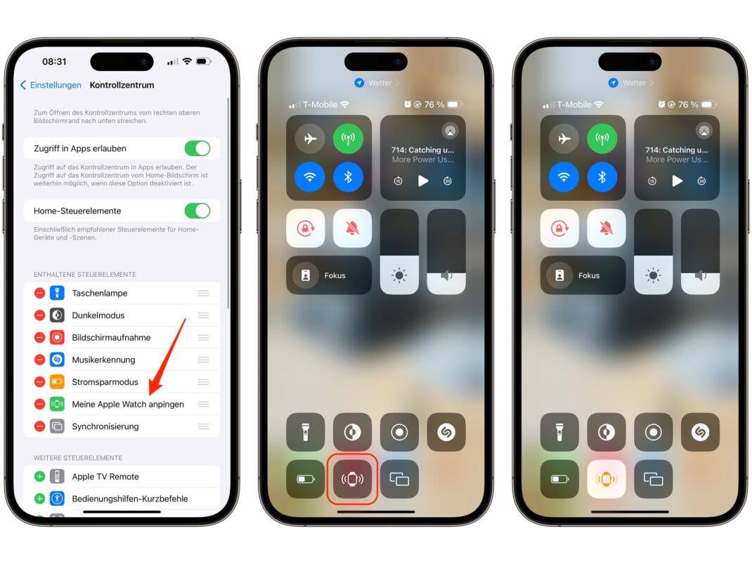 Ab iOS 17 kannst du vom iPhone aus deine Apple Watch anpingen