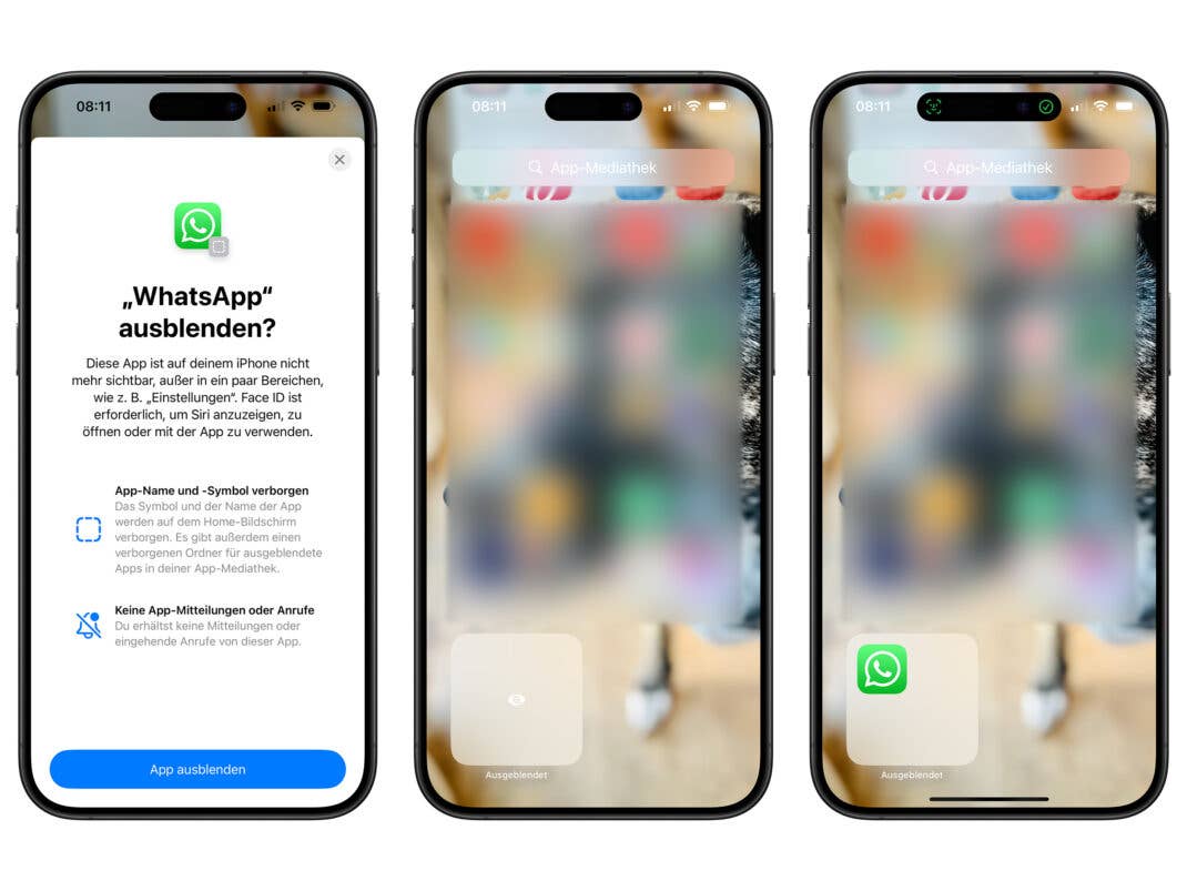 Versteckte Apps haben ihren eigenen geschützten Bereich in der App-Mediathek