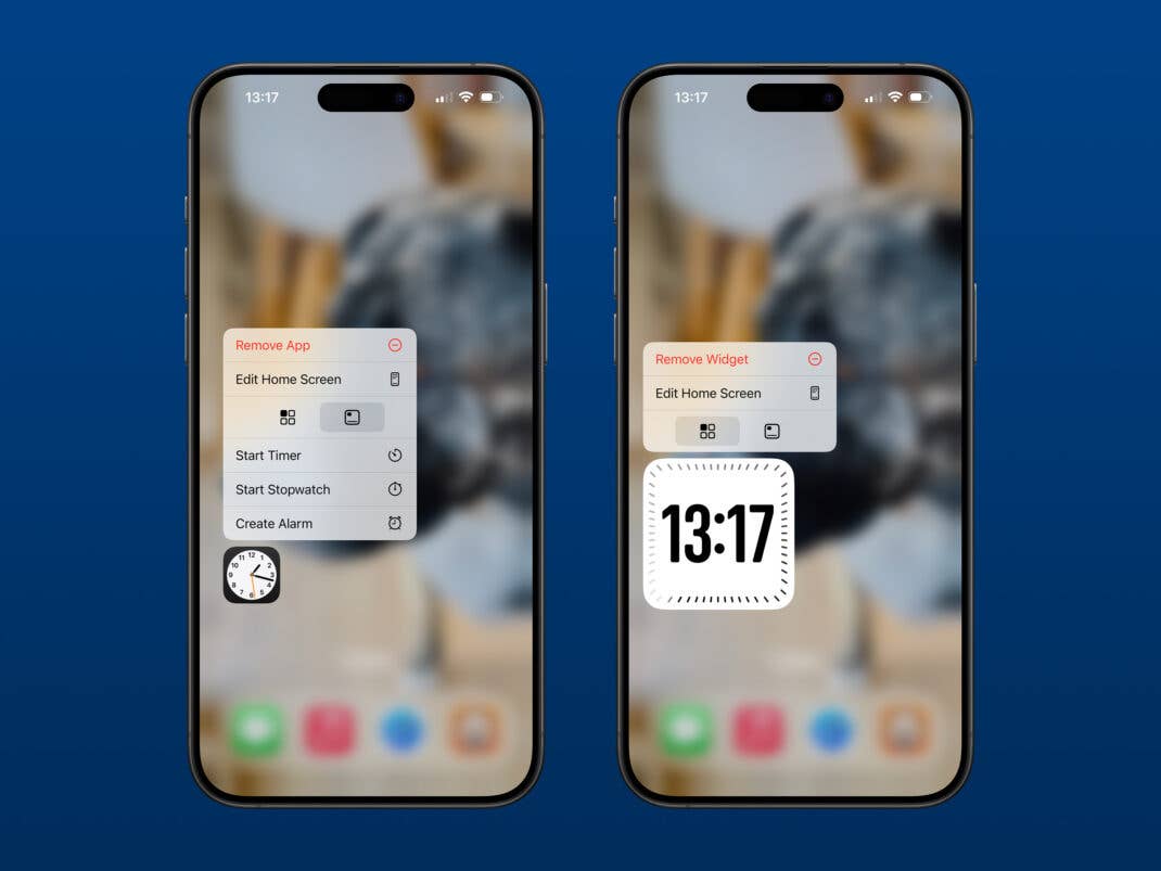Apps können in iOS 18 ganz leicht in ein Widget verwandelt werden – und auch die andere Richtung ist einfach möglich