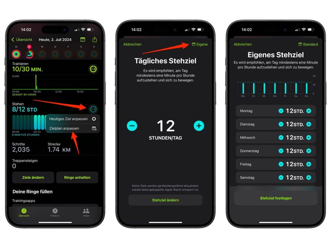 Mit watchOS 11 und iOS 18 kannst du deinen Trainingsplan genauer festlegen