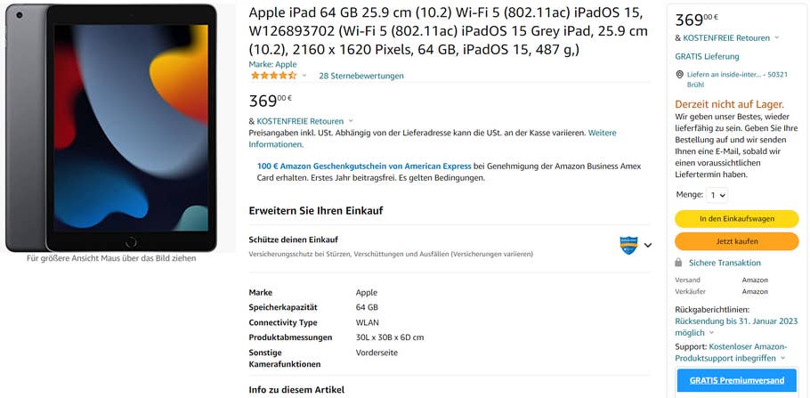 Apple iPad online kaufen