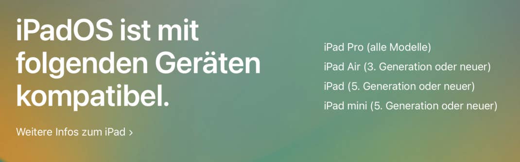 Diese iPads unterstützen iPadOS 16