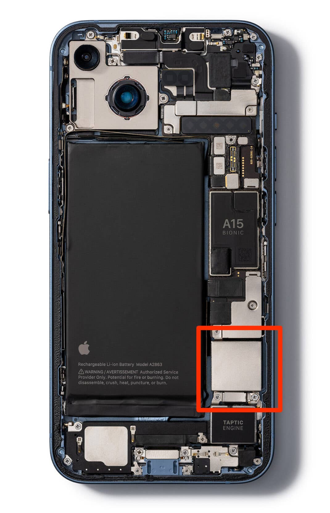 iPhone 14 mit Platzhalter für die SIM-Karte