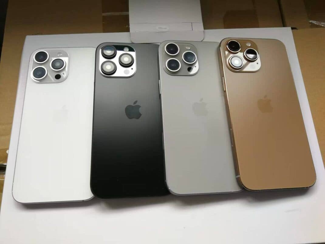 Die angeblichen Farben der vier Modelle des iPhone 16 Pro