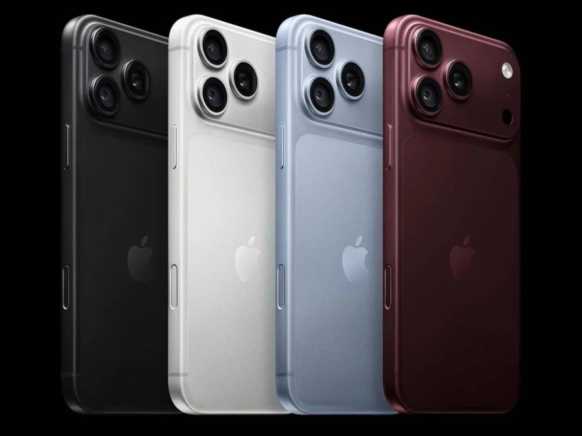 iPhone 18 Pro Max im Angebot iPhone 18 Pro Max in verschiedenen Farben vor schwarzem Hintergrund