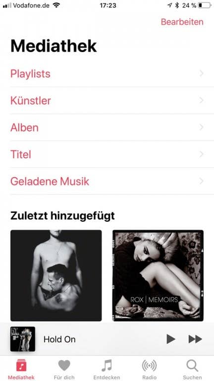iPhone 8 Plus im Test: Screenshots Musik-Player