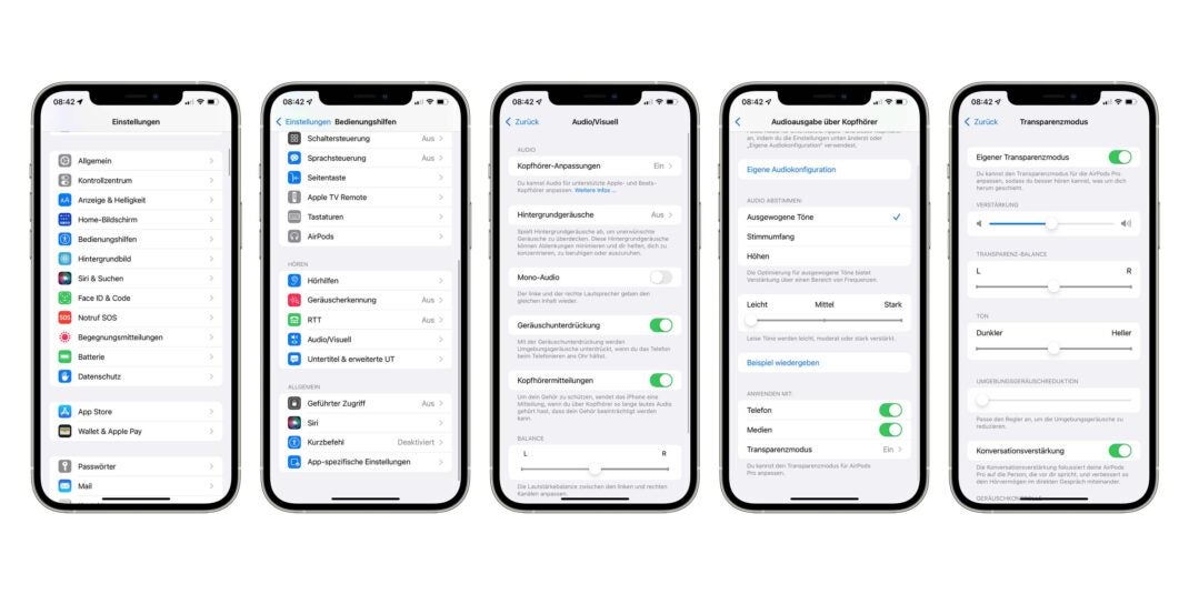 In den Tiefen der Bedienungshilfen von iOS 15 findet sich die neue Konversationsverstärkung