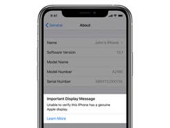 iPhone Display Warnung