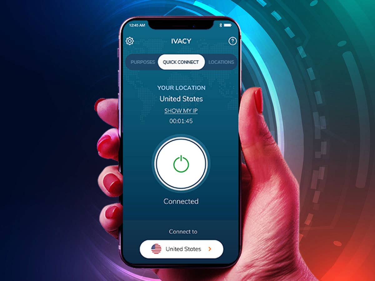 Ivacy VPN auf einem Smartphone