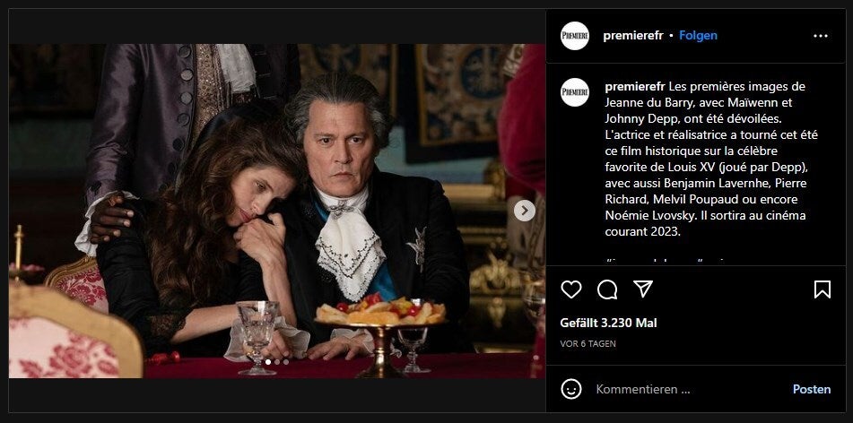 A scene from the film "Jeanne du Barry"