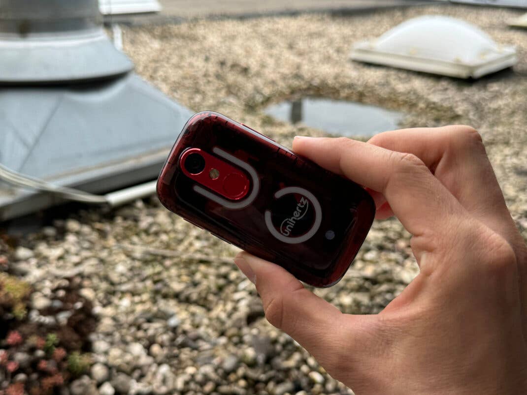 Die Rückseite des Jelly Star mit Kamera und LED-Ring