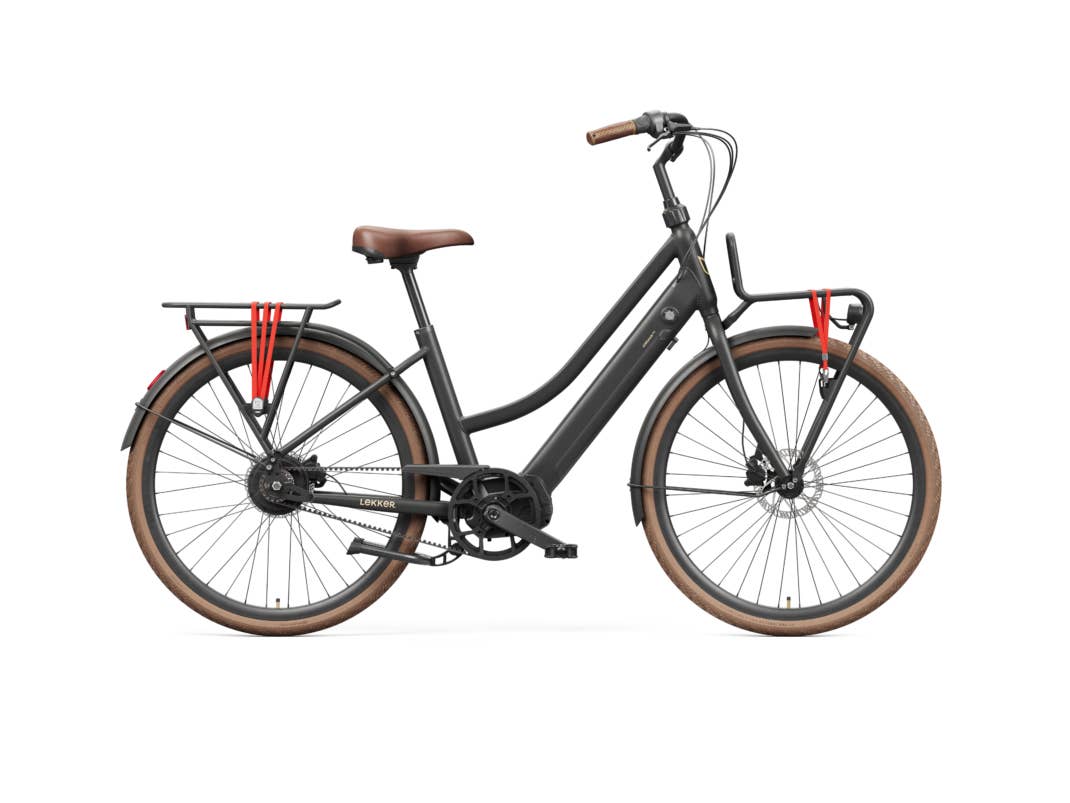 Das neue Lekker Jordaan GTS eBike in der Farbe "Schwarz".