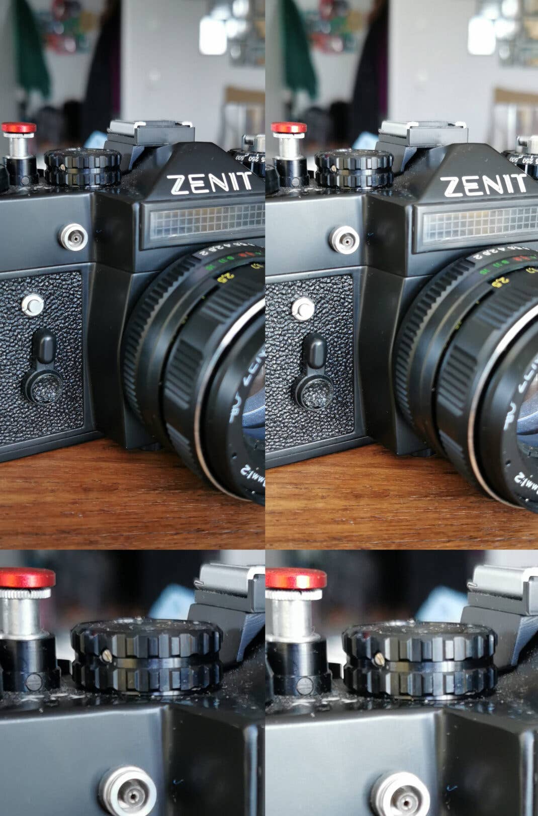 Kamera-Test: Foto geschossen mit der Hersteller-App (links) und WhatsApp (rechts).