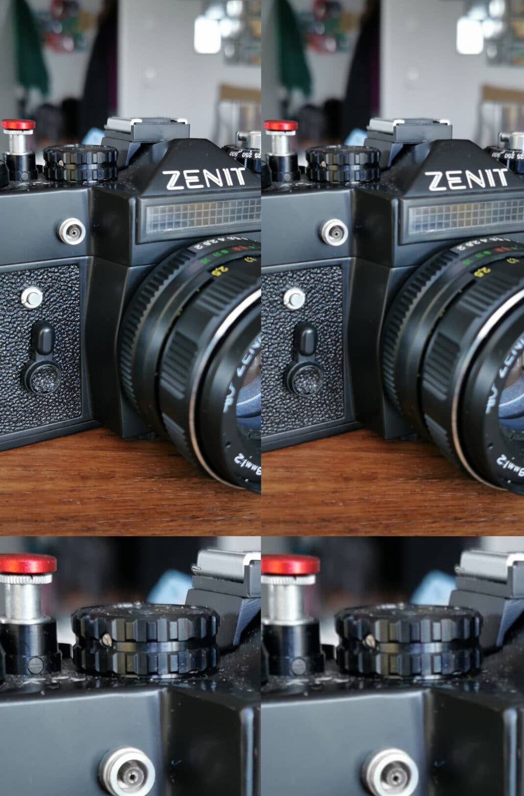 Kamera-Test: Foto geschossen mit der Hersteller-App (links) und was daraus nach dem Versand via WhatsApp wurde (rechts).