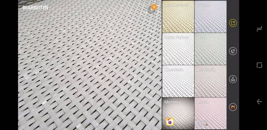 Kamera-App des Samsung Galaxy S8+