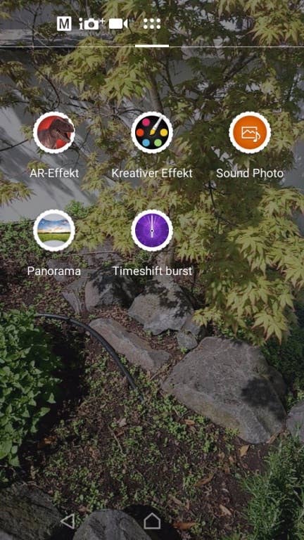 Kamera-App des Sony Xperia XA1