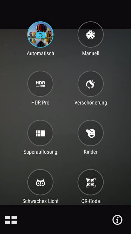 Kamera-App und -Einstellungen beim Asus ZenFone 3 Deluxe