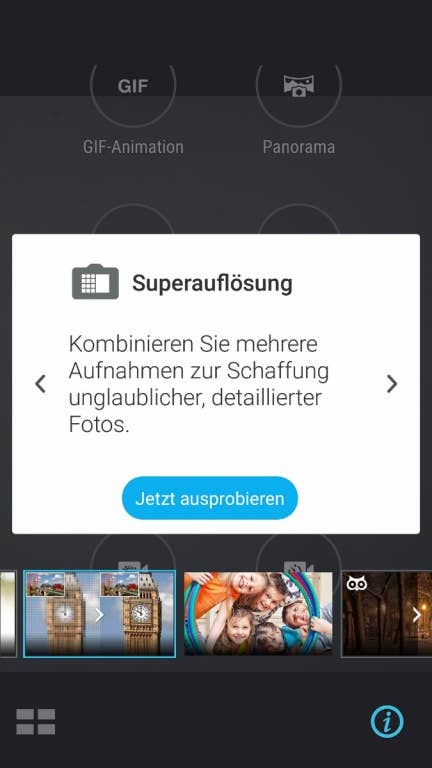 Kamera-App und -Einstellungen beim Asus ZenFone 3 Deluxe