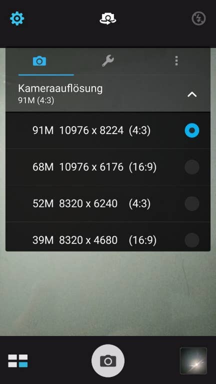 Kamera-App und -Einstellungen beim Asus ZenFone 3 Deluxe