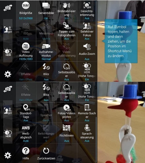 Kameramodi des Galaxy S5