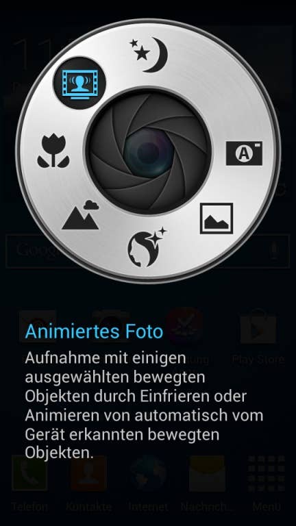 Kamera-Modi des Samsung Galaxy S4 Zoom