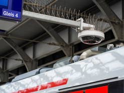 Videoüberwachung an einem Bahnhof Videoüberwachung an einem Bahnhof